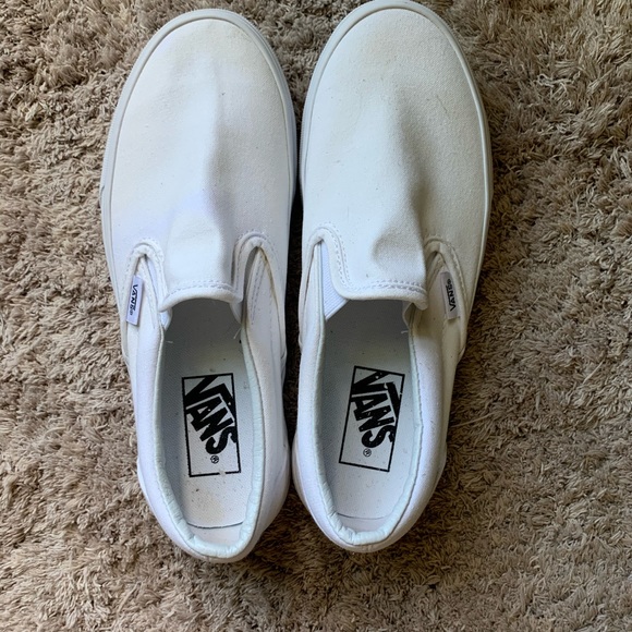 plain white vans shoes